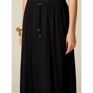 Oltre - Gonna lunga in viscosa - Negro