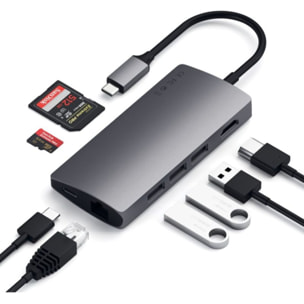 Hub USB C SATECHI USB-C/multiports 8 en 1