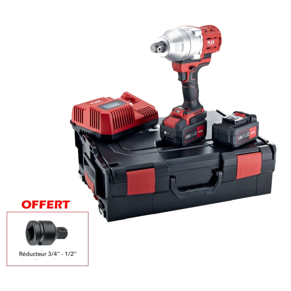 Clé à choc sur batterie IW 3/4' 18.0-EC/5.0 Set FLEX - 920304