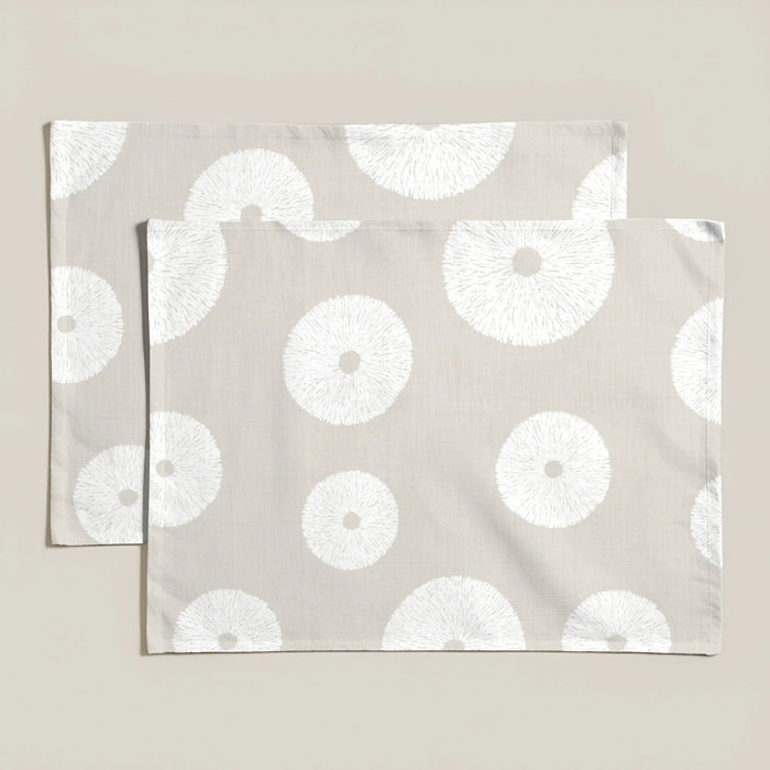 Lot de 2 sets de table anti-taches Lolani