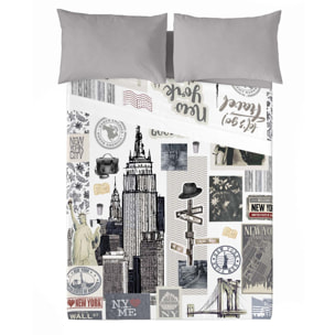 Naturals - Juego de Sábanas Estampadas - Incluye 1 o 2 Fundas de Almohada + 1 Sábana Bajera - 100% Algodón - Ny Travel