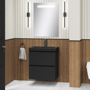 Conjunto de baño TURIN, Alday, 60 cm, Negro