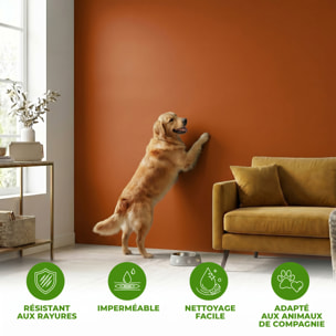 Rouleau adhésif décoratif Vinyle au Mètre - Noisette - Sticker Lavable Imperméable Mur Cuisine Meubles