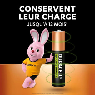 Pile rechargeable DURACELL AAA/LR03 ULTRA POWER 900 mAh x4