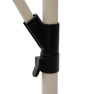 Parasol déporté carré "Manoa" argile & blé 2,5 x 2,5m en aluminium acier et polyester