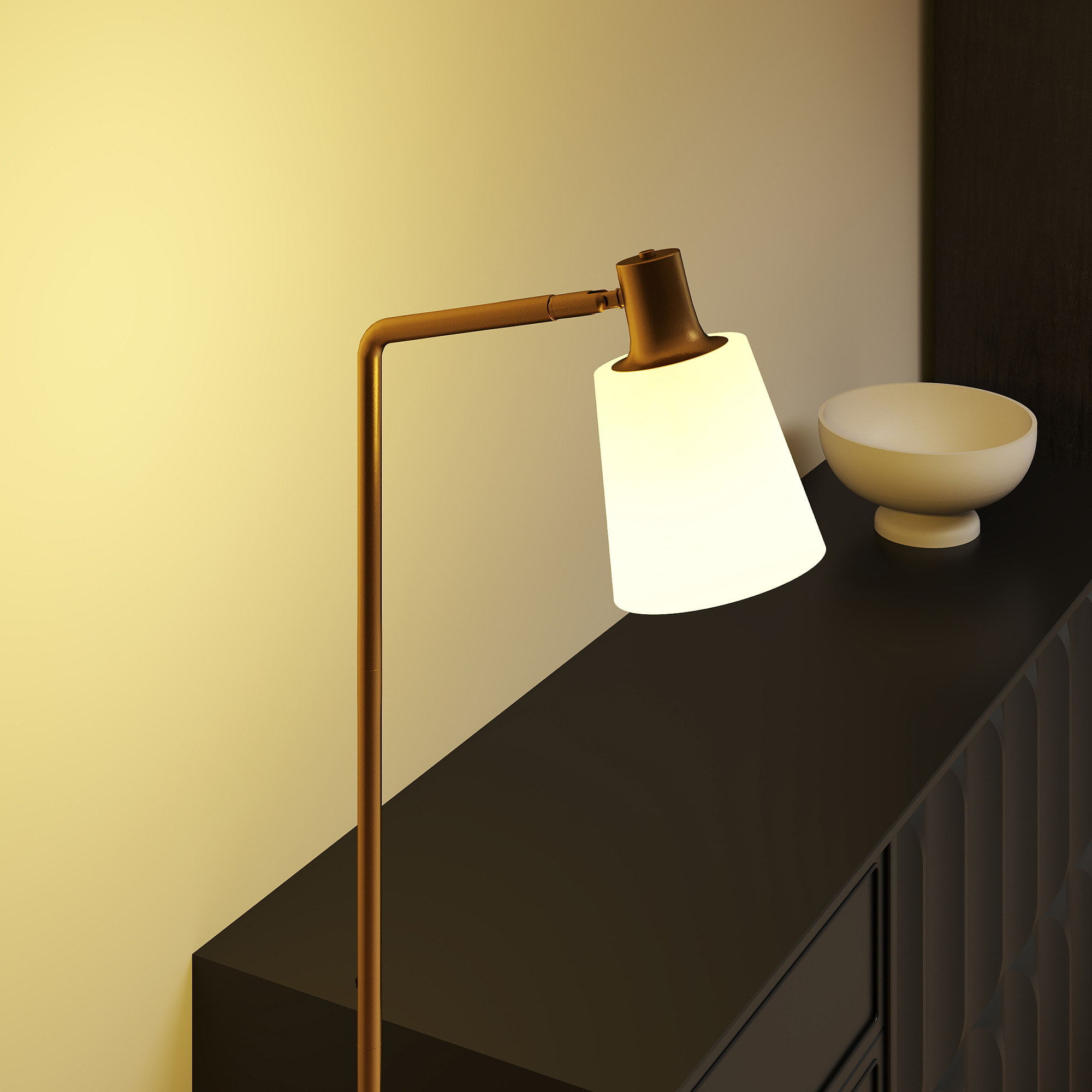Lámpara de Pie LED Regulable, Lámpara de Pie Salón Moderna con Pantalla Giratoria 350°, 3 Temperaturas de Color 3000K/4000K/6500K y Bombilla E27, para Dormitorio, Oficina, Blanco y Dorado