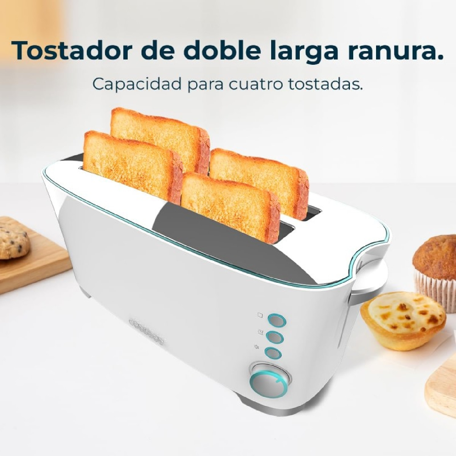 Cecotec Tostador vertical Toast&Taste Extra Double W