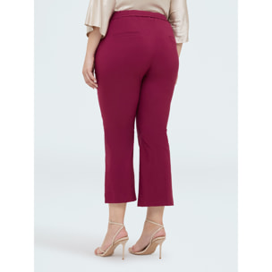 Fiorella Rubino - Pantalones Kick Flare - Burgundy