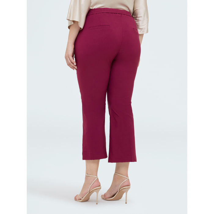 Fiorella Rubino - Pantalones Kick Flare - Burgundy