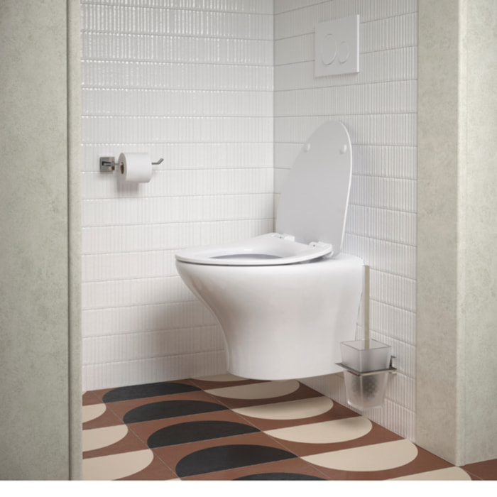 Jacob Delafon Porte-rouleau Moderne, Chrome + Porte-balai Moderne, Chrome
