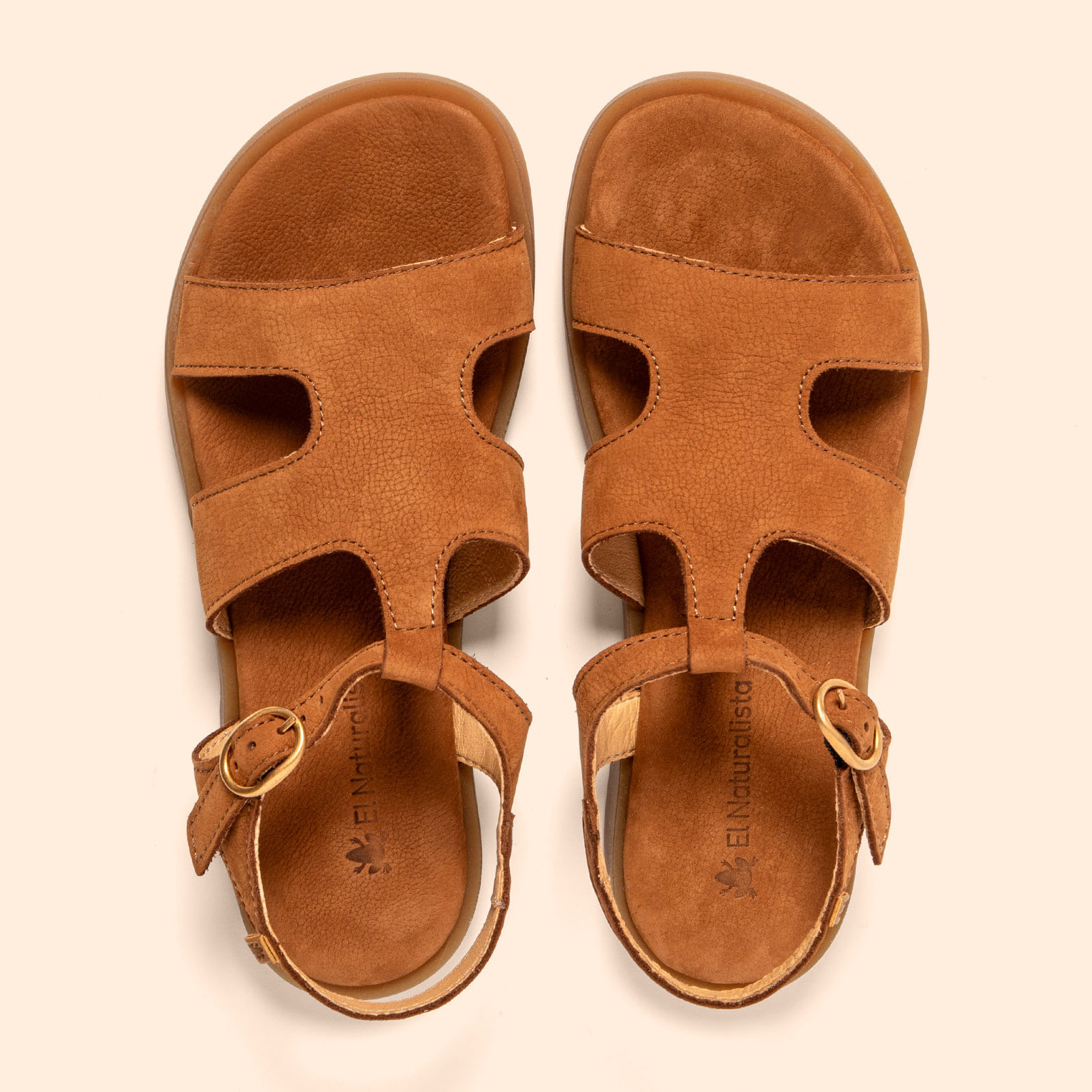 Sandalias N5879 NOBUCK CUERO/ ARENISCA color Cuero