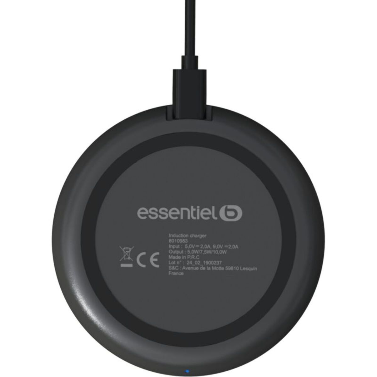 Chargeur induction ESSENTIELB 10W Noir