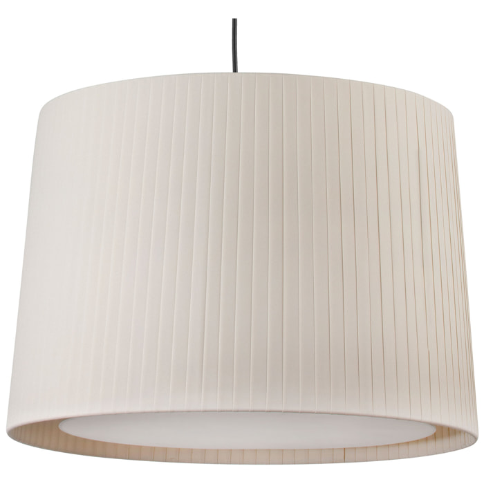 SAMBA Lampe suspension noir/beig avec fiche