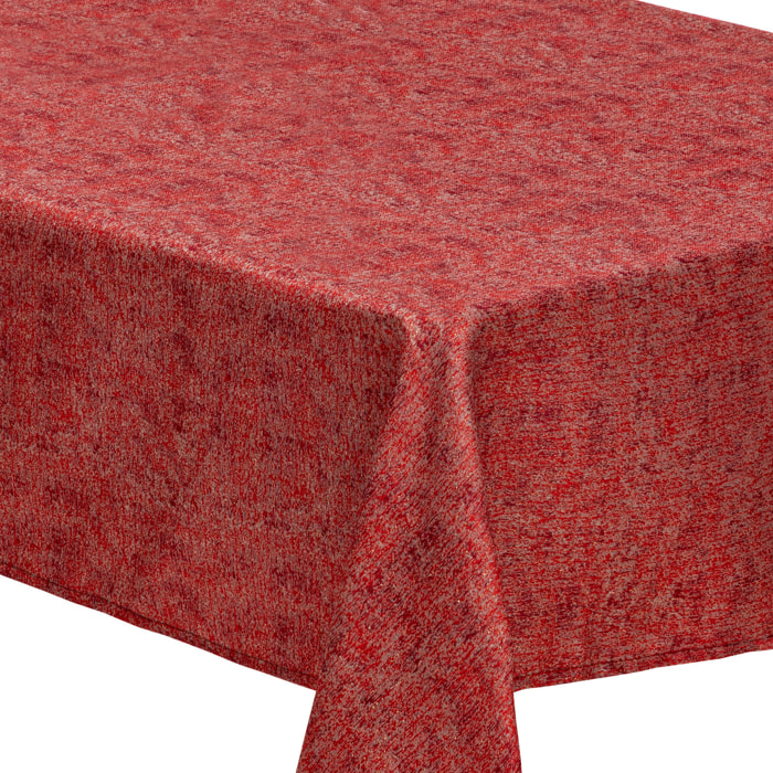 Nappe rouge et or en jacquard - Rouge