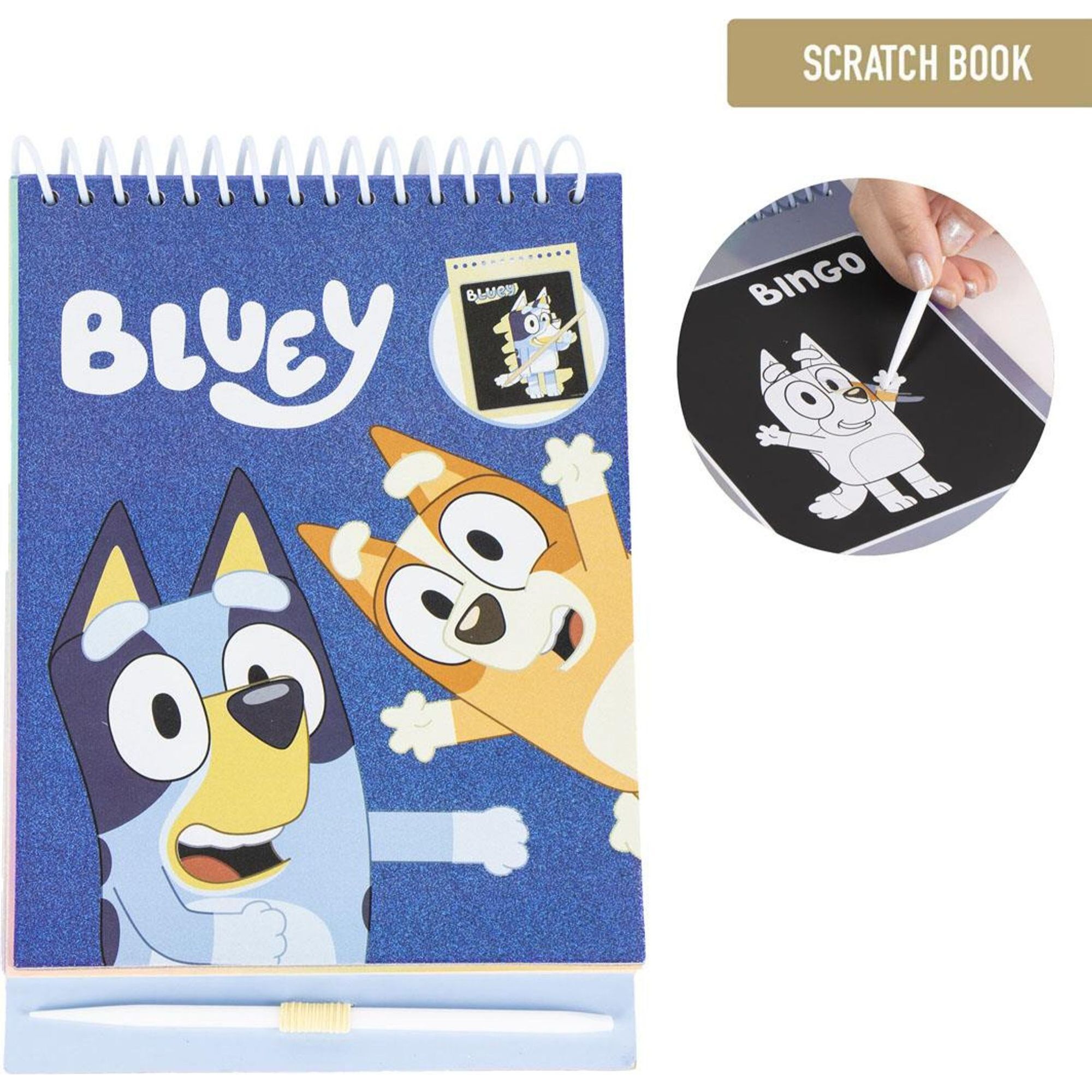 Set De Papelería Scratch Book Bluey