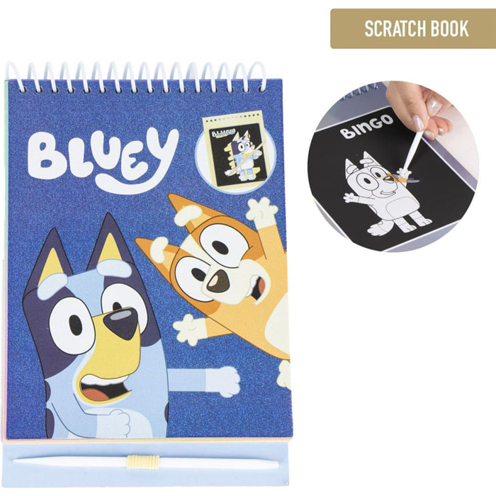 Set De Papelería Scratch Book Bluey