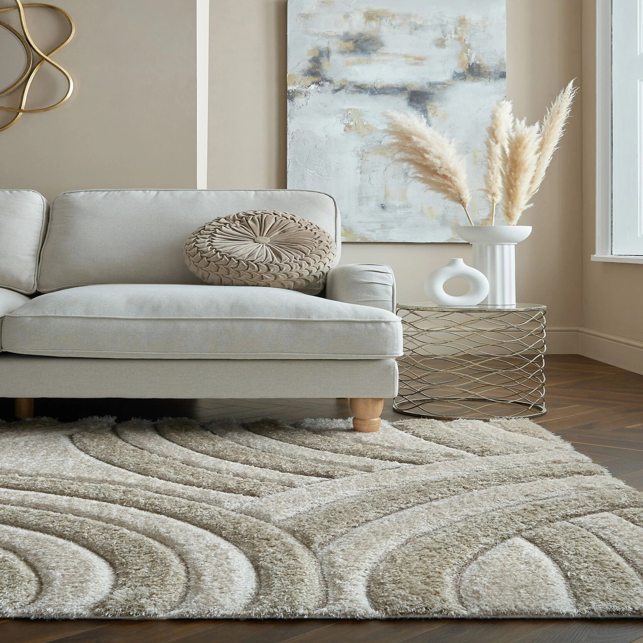 Tapis shaggy design sculpté VELVET