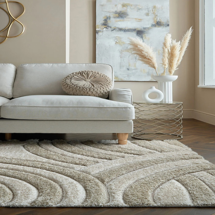 Tapis shaggy design sculpté VELVET