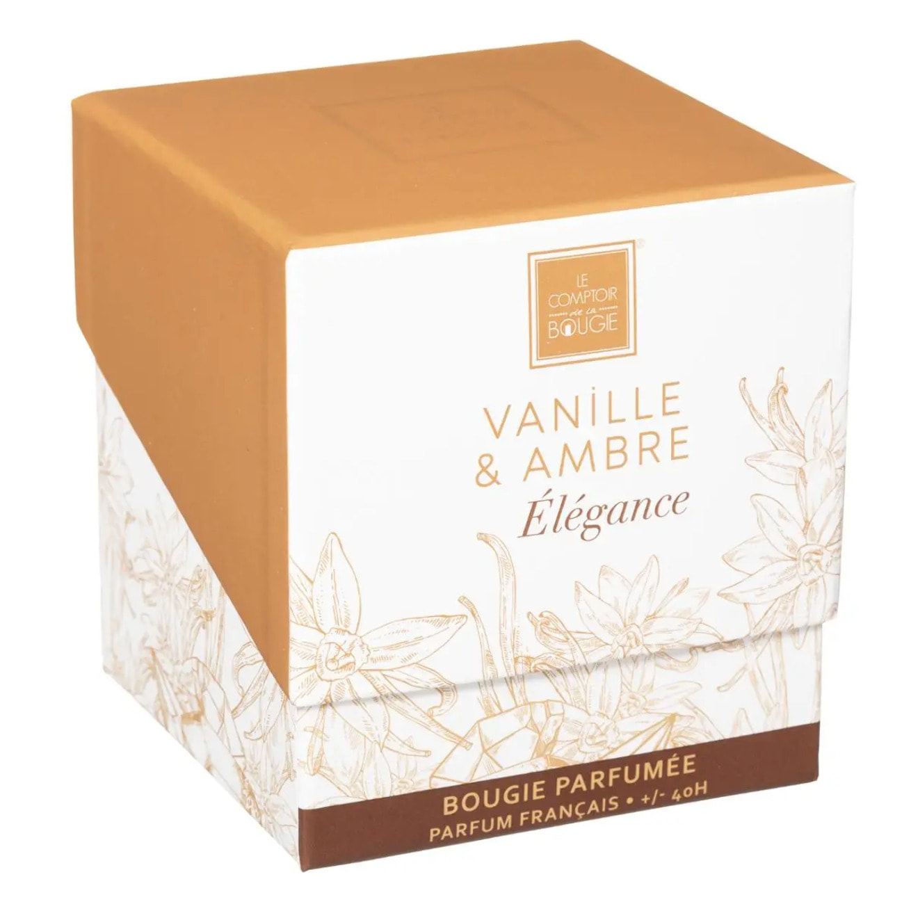 Bougie parfumée "Mael" - vanille ambrée 190g