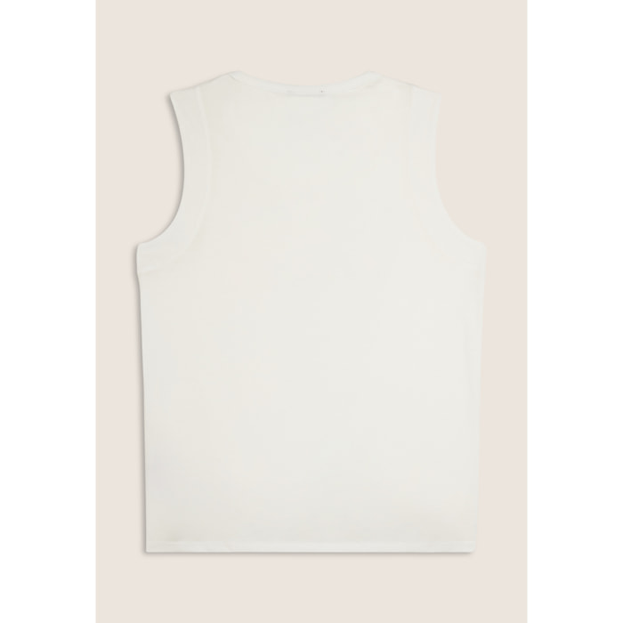 Canotta regular fit con dettagli dorati