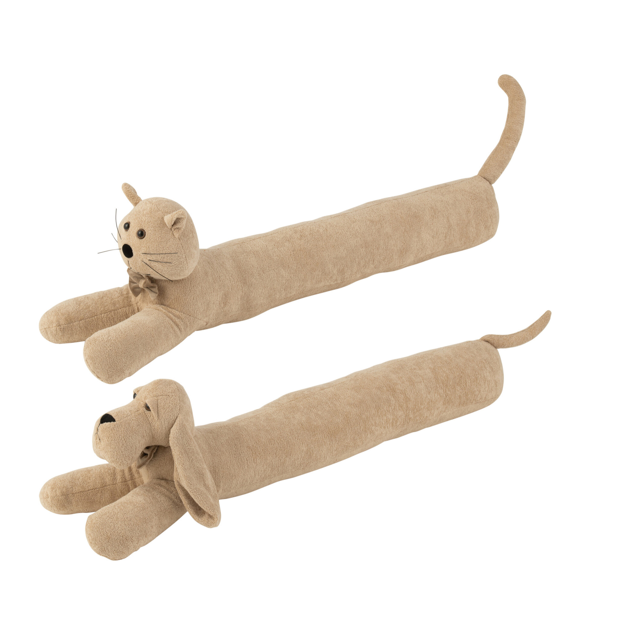 J-Line boudin de porte Chien/Chat - textile - beige - 2 pcs