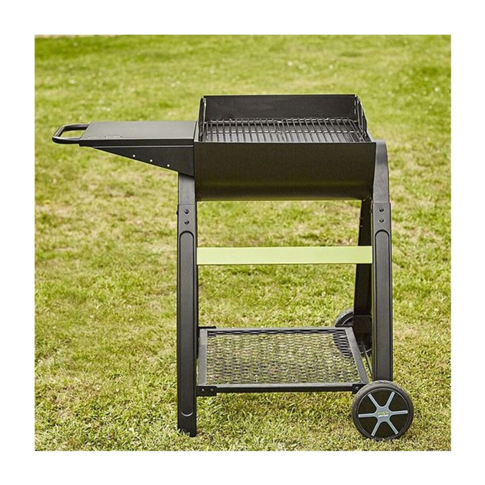 Barbecue charbon COOK'IN GARDEN TONINO 50 noir sur chariot 50 cm