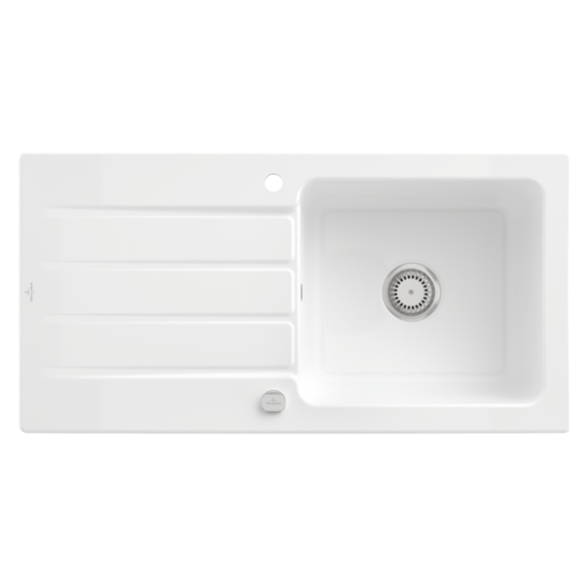 Evier 1 bac 100 x 51 cm Architectura 60 Blanc vidage automatique inclus