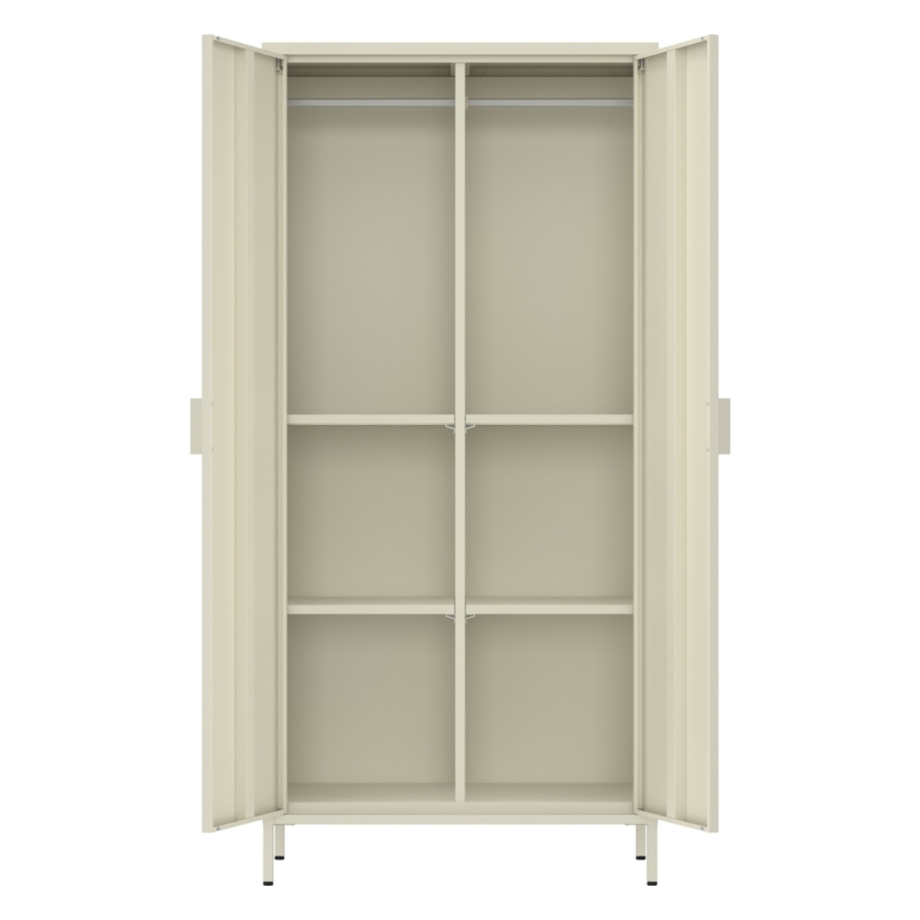 Armadio in metallo 2 ante 80x40x170h cm avorio - Pop