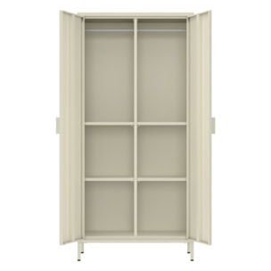 Armadio in metallo 2 ante 80x40x170h cm avorio - Pop