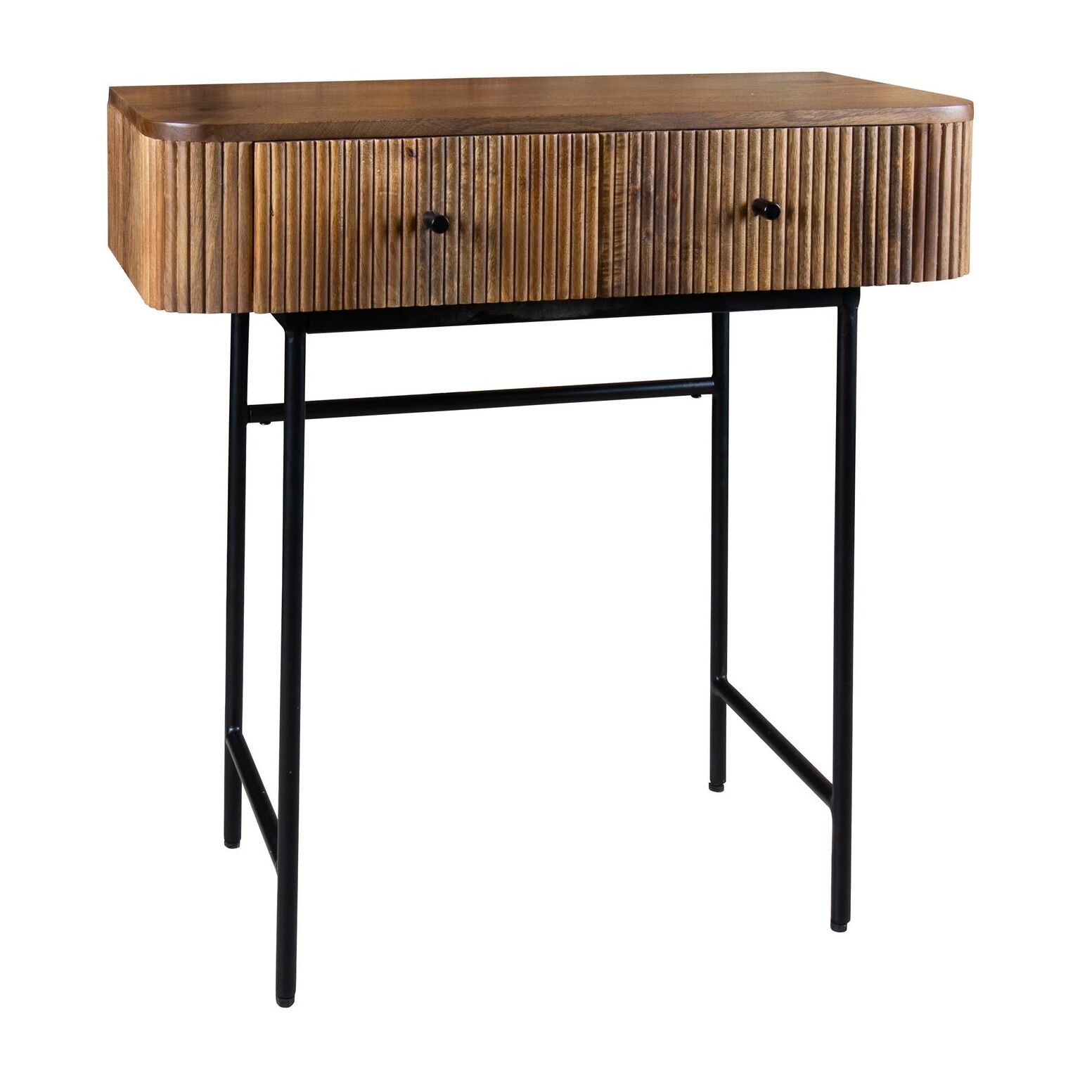 Console en bois de manguier et pieds en métal noir IQUITOS