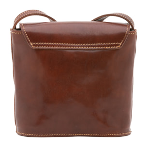 Borsa a tracolla  da uomo In Vera pelle Made in Italy 16x17,5x7 cm