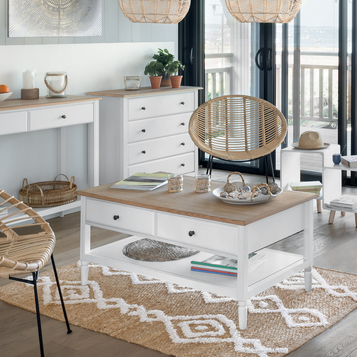 Table basse "Solen" - blanc