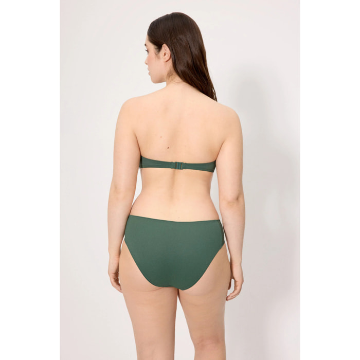 Slip bikini midi modellante Verde