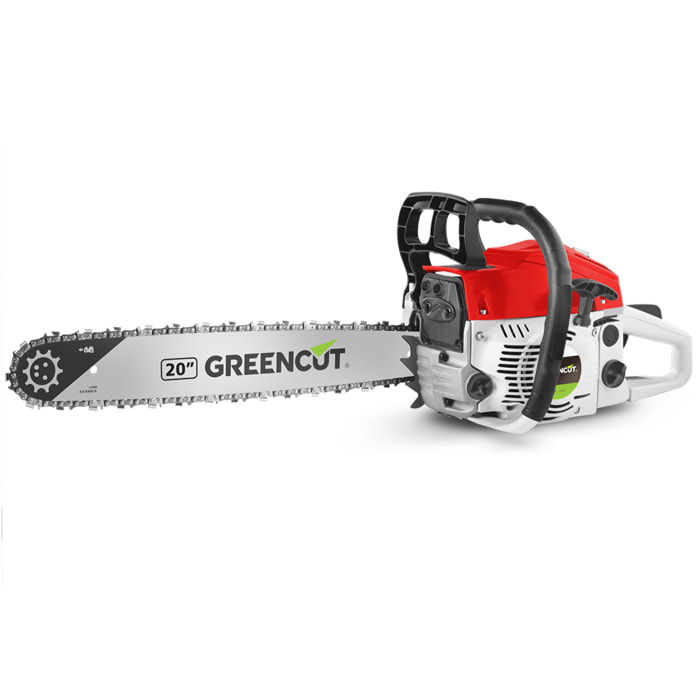 Motosierra de gasolina 55cc con espada de 508mm GREENCUT GS650X