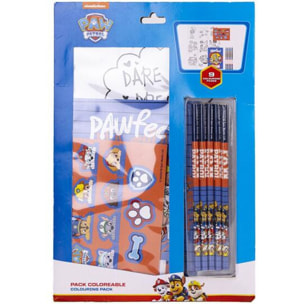 Set De Papelería Coloreable Paw Patrol Blue