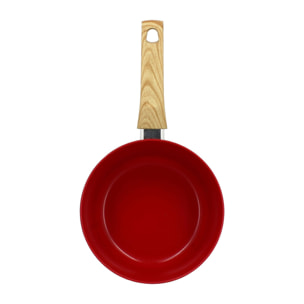 Casserole en revêtement céramique 20cm rouge - tous feux COLORAMA