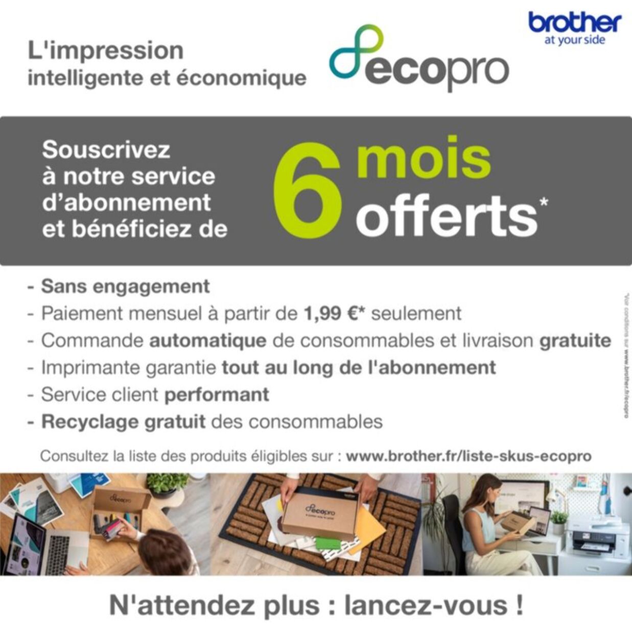Imprimante multifonction BROTHER DCP-L2627DWE éligible à EcoPro