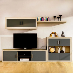 Bodeguero Nuka 2 puertas Cambria - Grafito