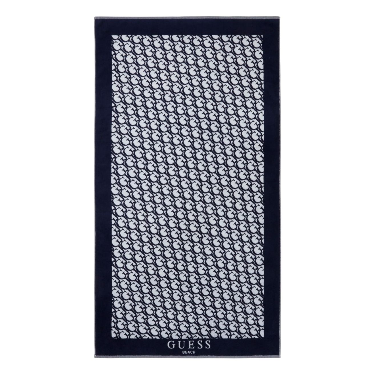 Serviette de plage Gj - 100% coton - noir et crème - 180 x 100 cm