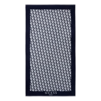 Serviette de plage Gj - 100% coton - noir et crème - 180 x 100 cm