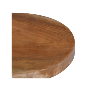 Tabouret d'appoint 40cm de haut en assemblage de bois de teck - FIGARO