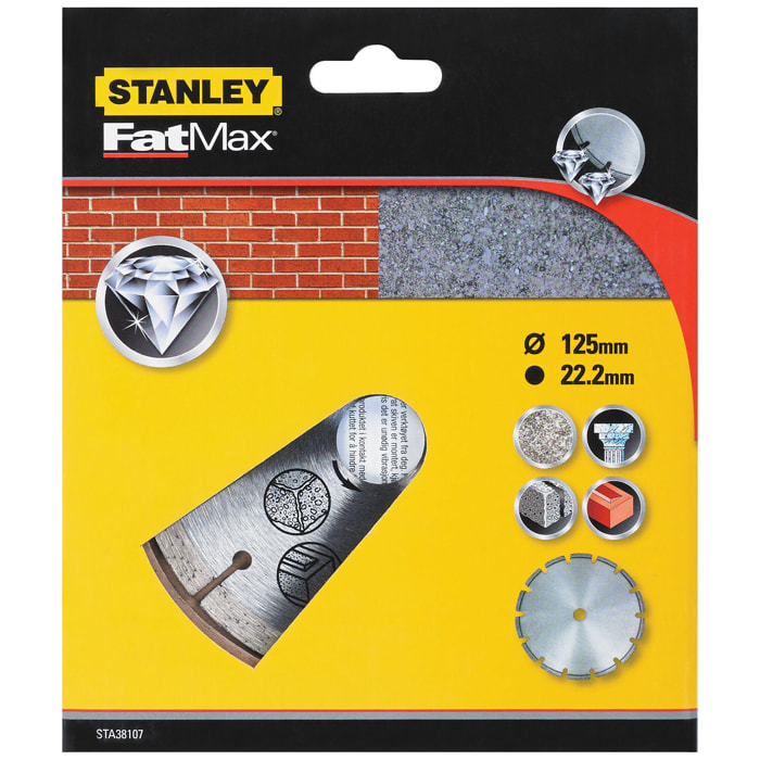 Stanley Disque diamant à bord segmenté pour le béton 125x22.2 STA38107-XJ