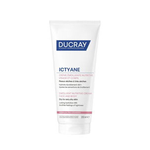 Ducray Crème Émolliente Nutritive Visage et Corps Ictyane - Crème Émolliente Nutritive