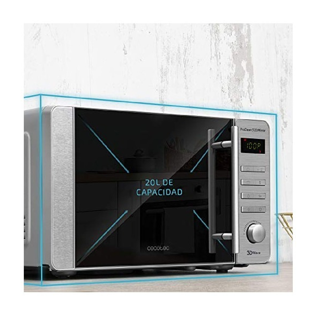 Cecotec Micro-ondes de 20 L avec grill ProClean 5120 Mirror