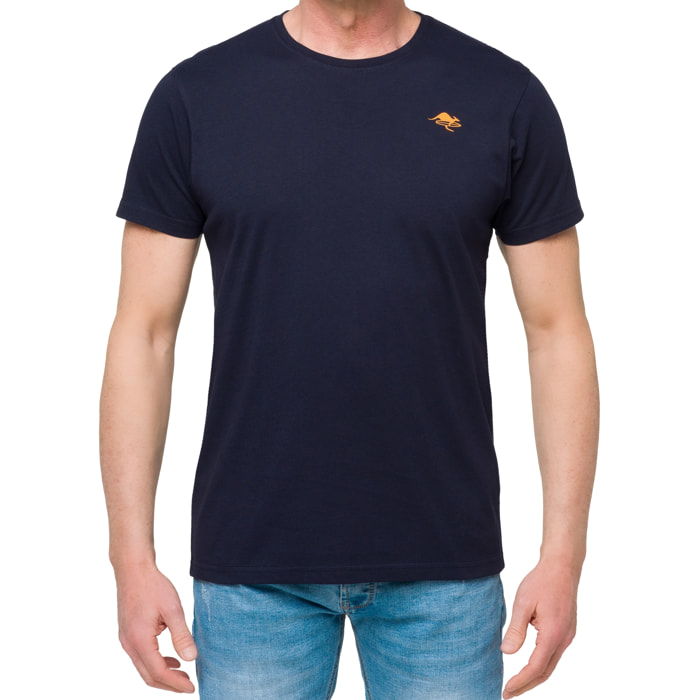 Camiseta de algodón 150 gr Hot Buttered LIZARD Azul Marino