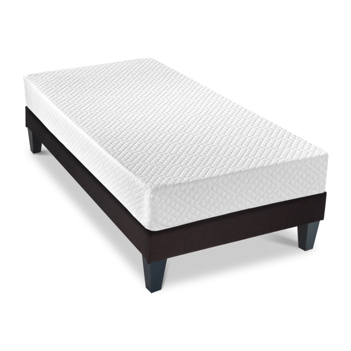 Ensemble Matelas Memoire de forme Absolu avec sommier en bois