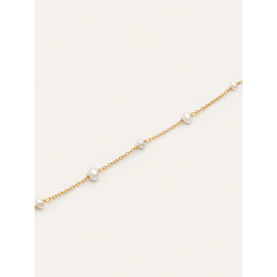 Collar Pearl & Pearls Plata Baño Oro
