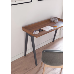 Escritorio Paris nogal y grafito 81x111x50