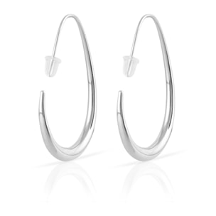 Pendientes de gancho lisos de cobre con recubrimiento electroplateado 29.5 mm.