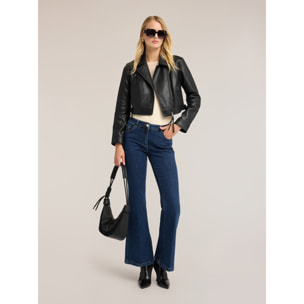 Motivi - Giacca chiodo con zip asimmetrica - Nero